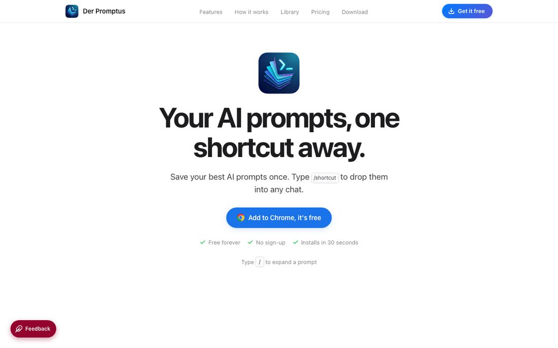 derpromptus.com homepage